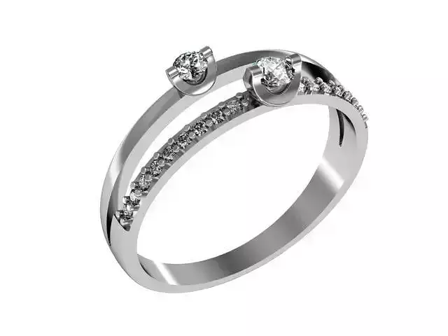Double diamond ring  3D print model