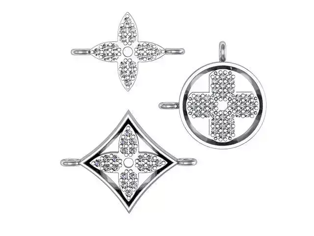 Pendants elements of Louis Viton