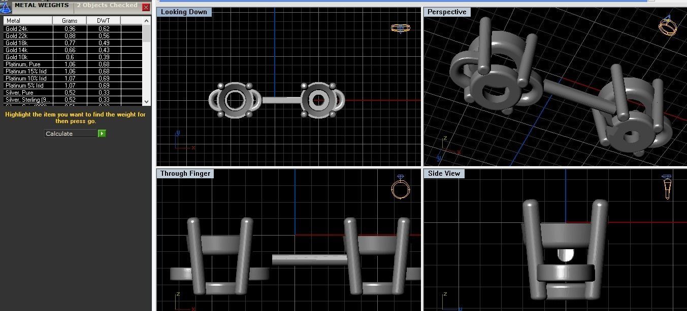 Classic bracelet with a round diamond 4mm stone  3D print model_3