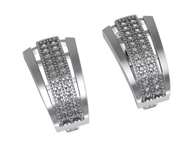 Classic diamond earrings 3D print model