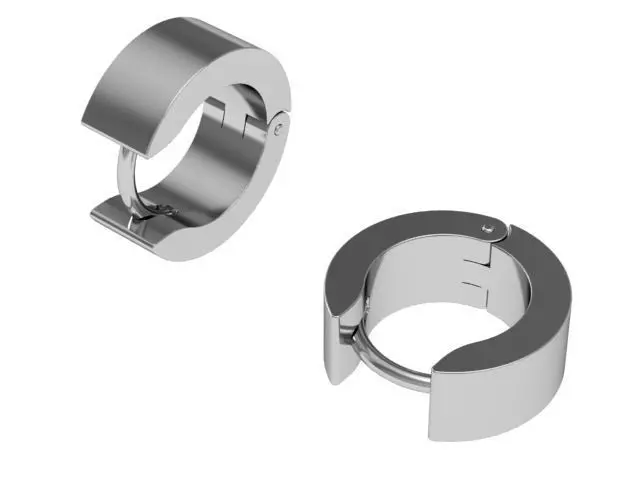 Classic round earrings 3D print model