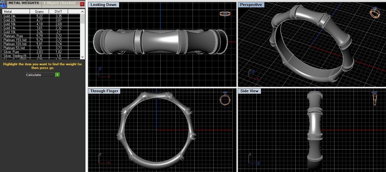 Bamboo ring   3D print model_6