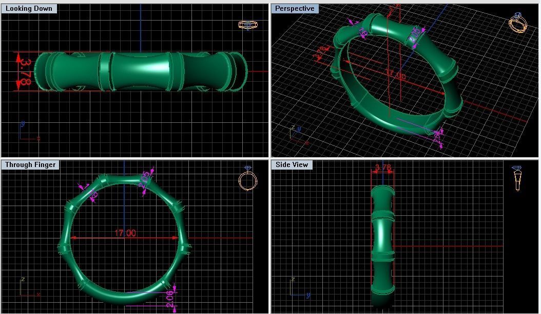 Bamboo ring   3D print model_4