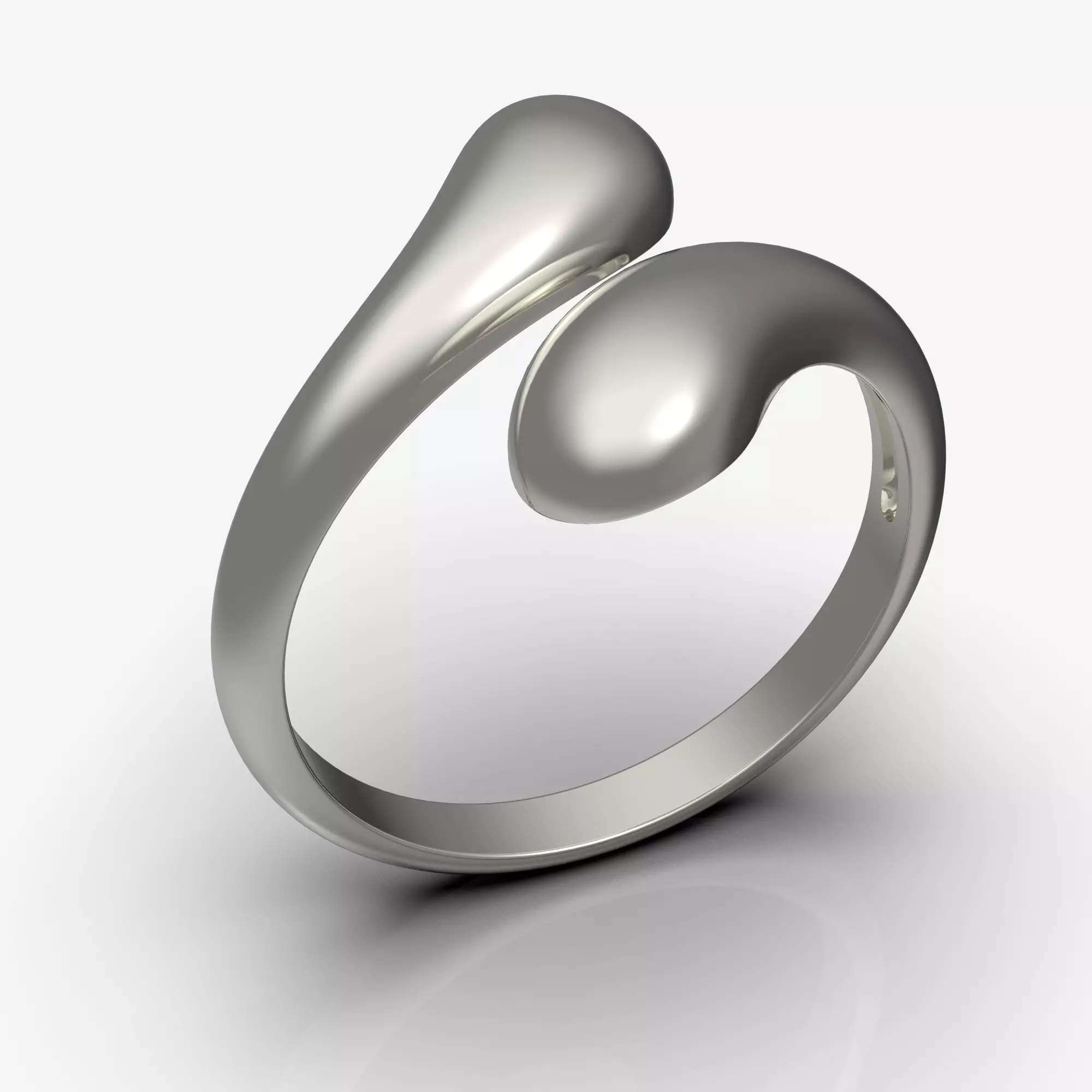 Gem-free ring  3D print model_0