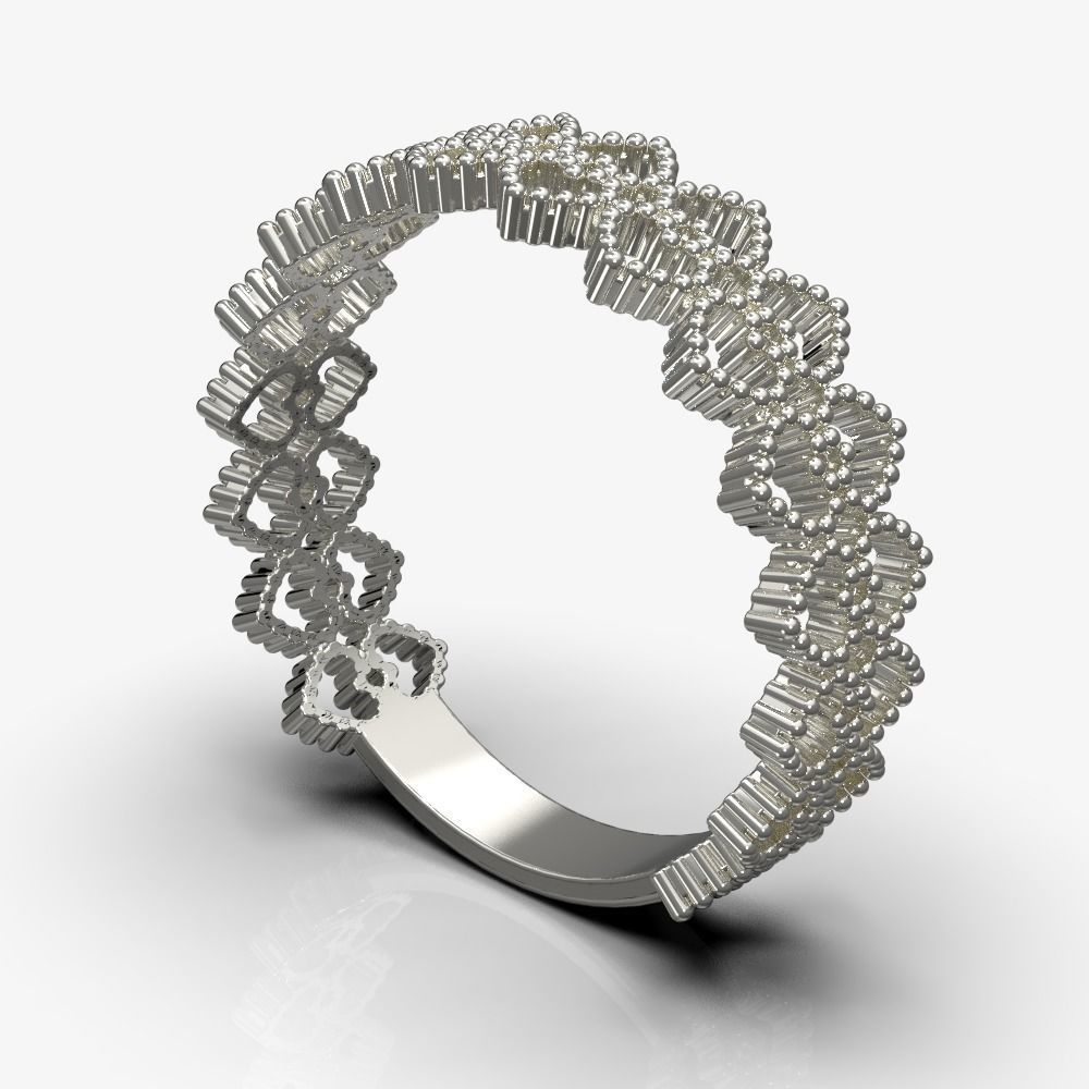 Filigree  ring   3D print model_4