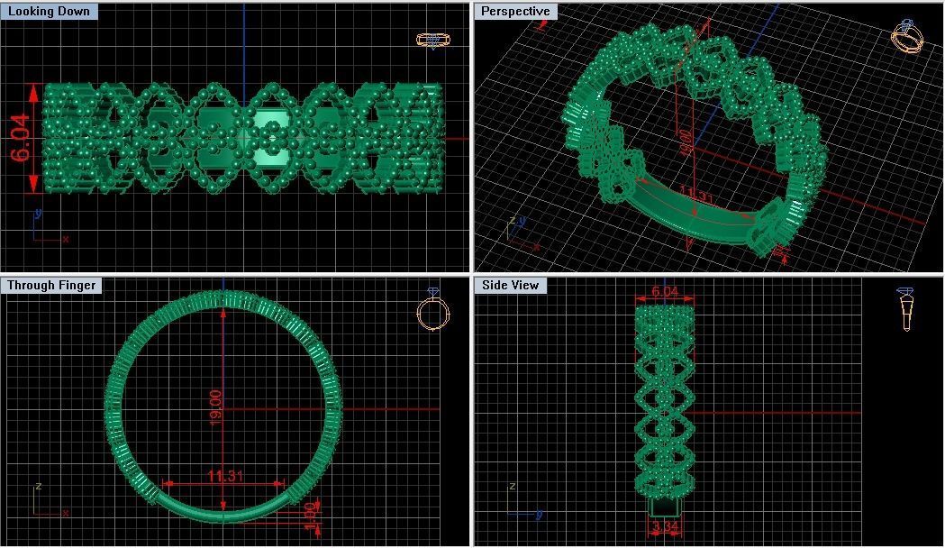 Filigree  ring   3D print model_5