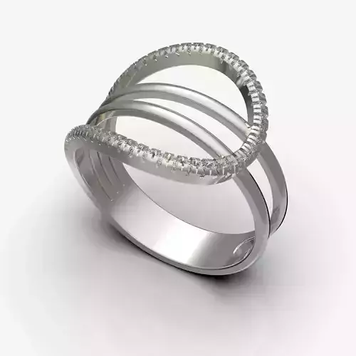 French ring with diamond