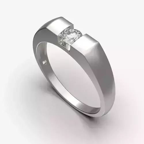 Ring with 4 mm diamond 