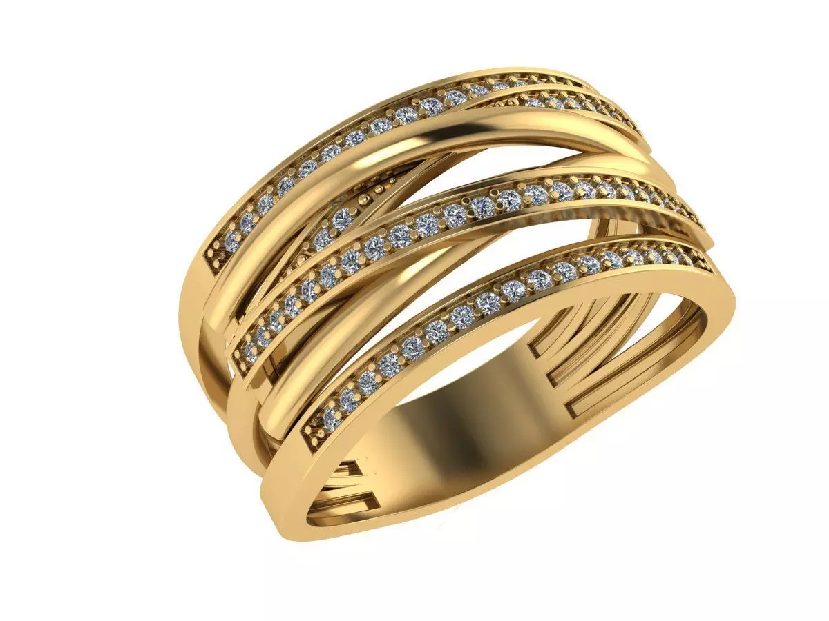 Braided ring  3D print model_0