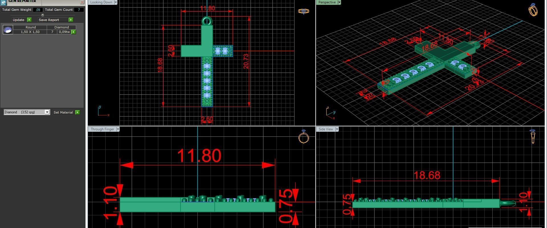 Pendant cross 3D print model_4
