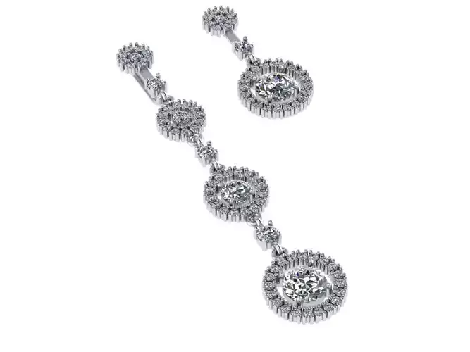 Hanging elements for earrings and pendants 3D print model