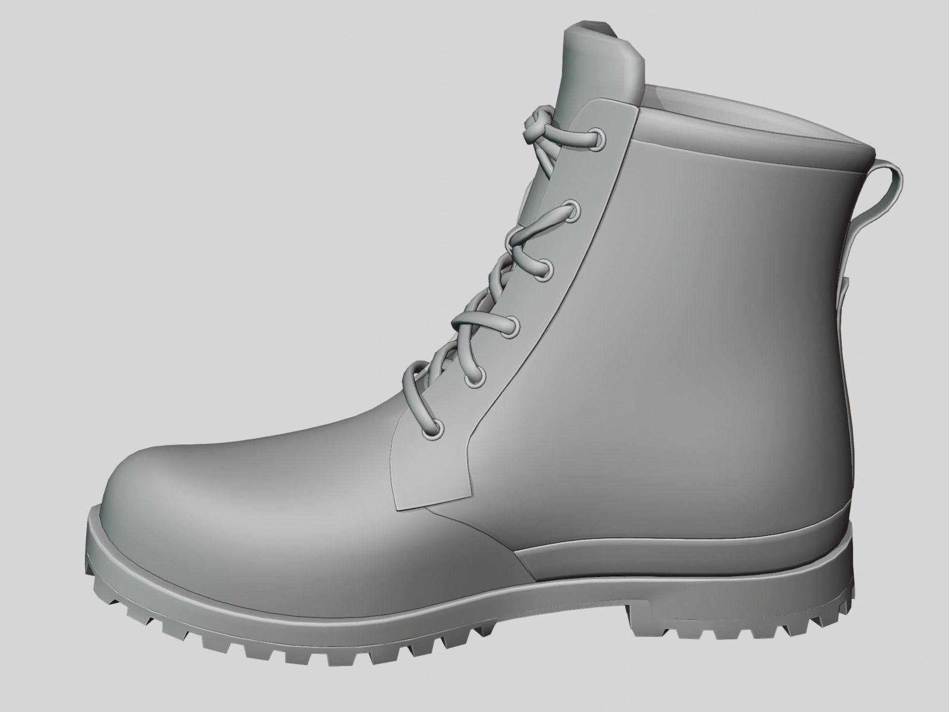 Timberland Boots Low-poly 3D model_8