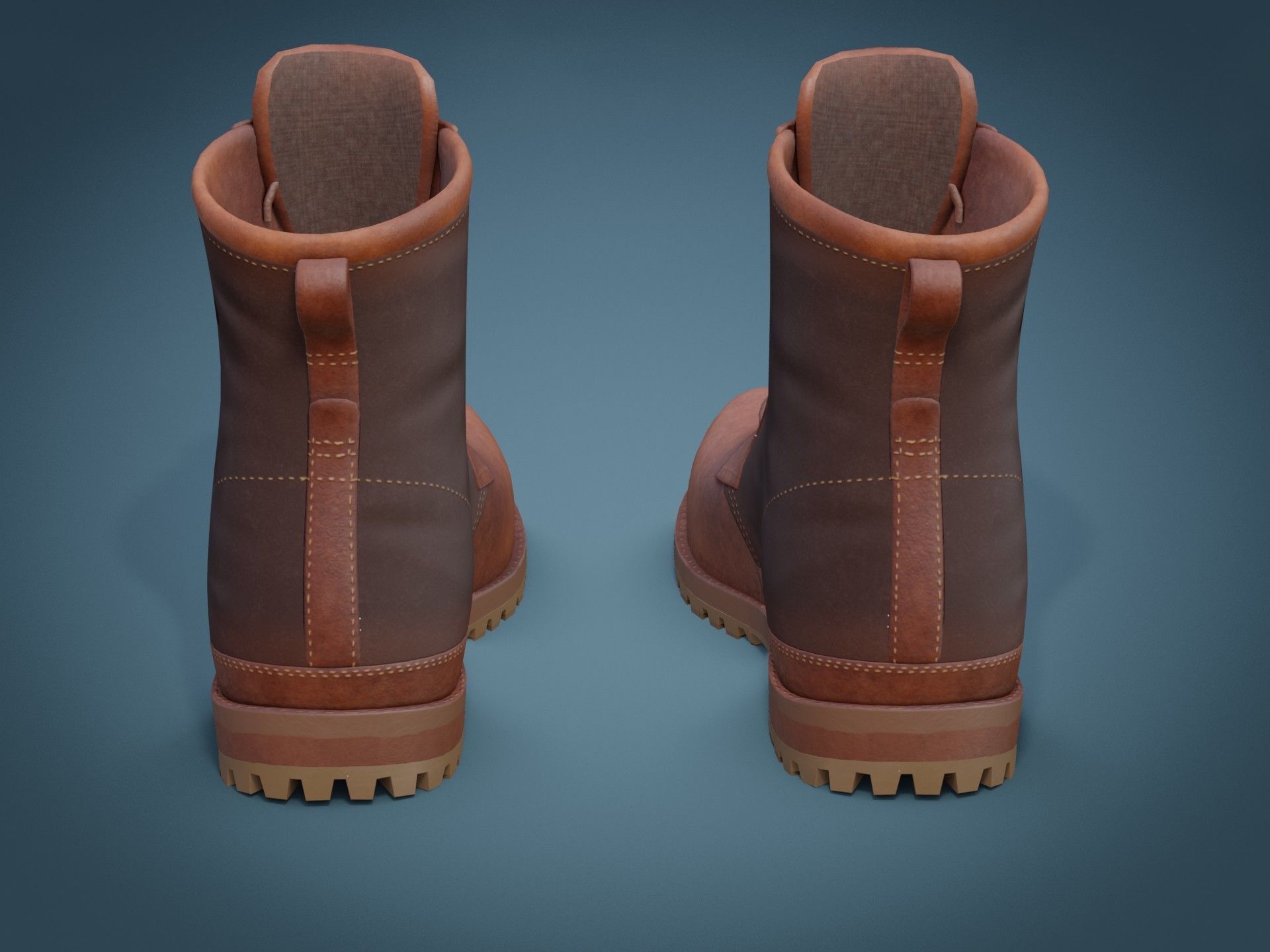 Timberland Boots Low-poly 3D model_25