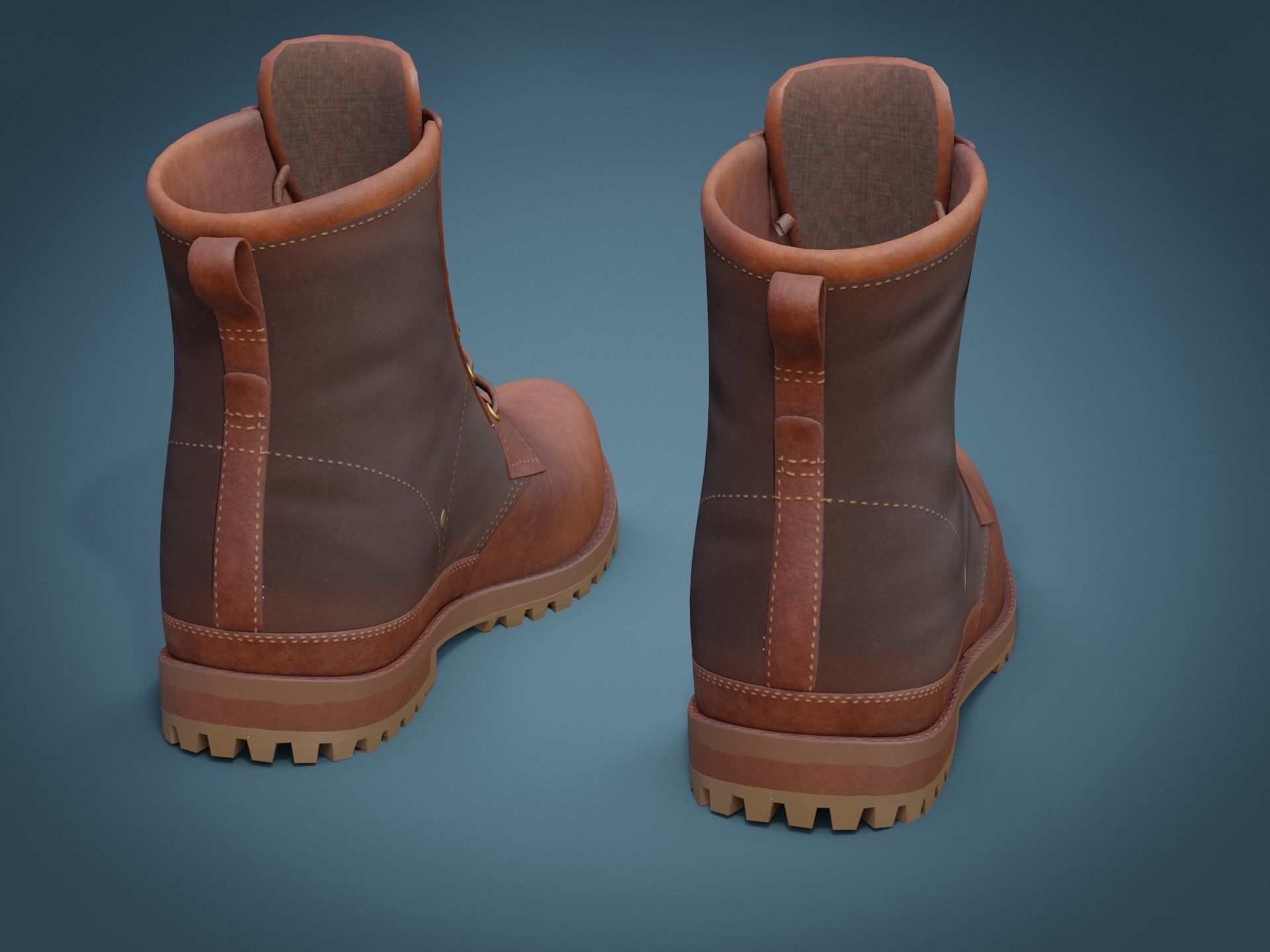 Timberland Boots Low-poly 3D model_24
