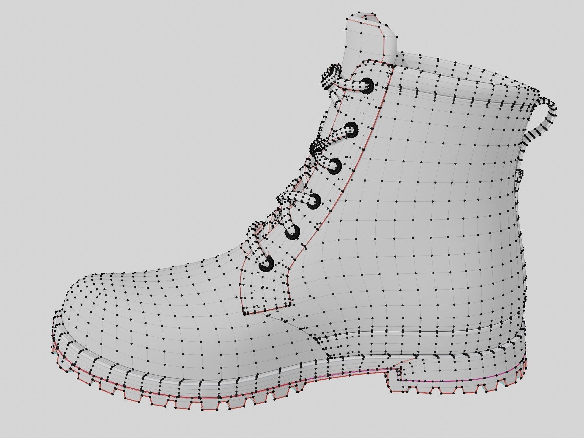 Timberland Boots Low-poly 3D model_14