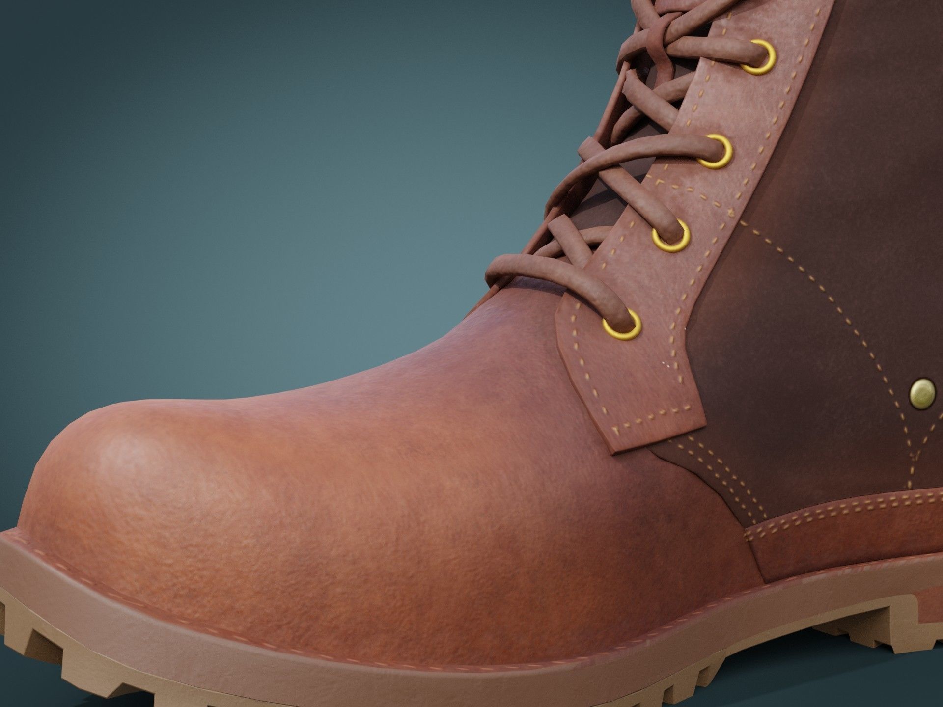 Timberland Boots Low-poly 3D model_41