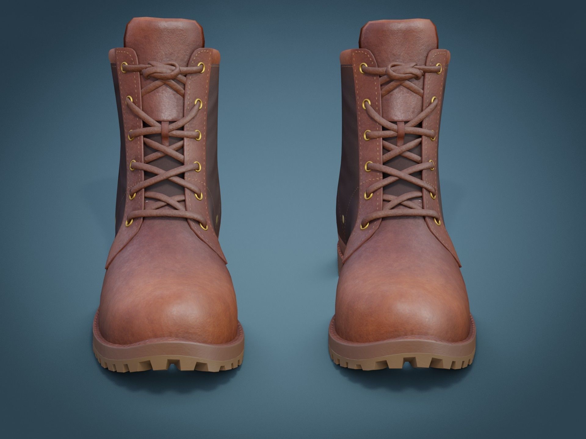 Timberland Boots Low-poly 3D model_15