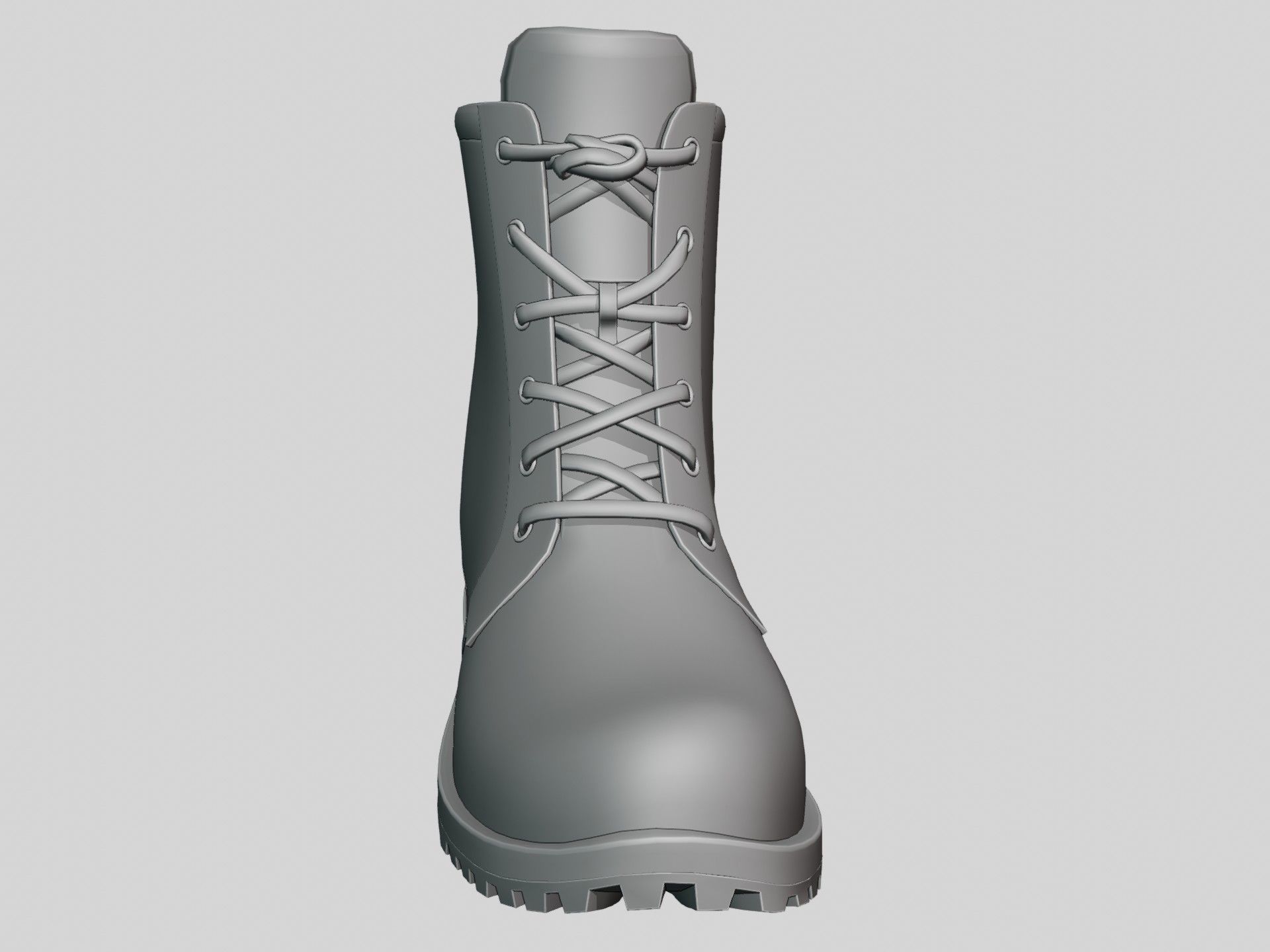 Timberland Boots Low-poly 3D model_9