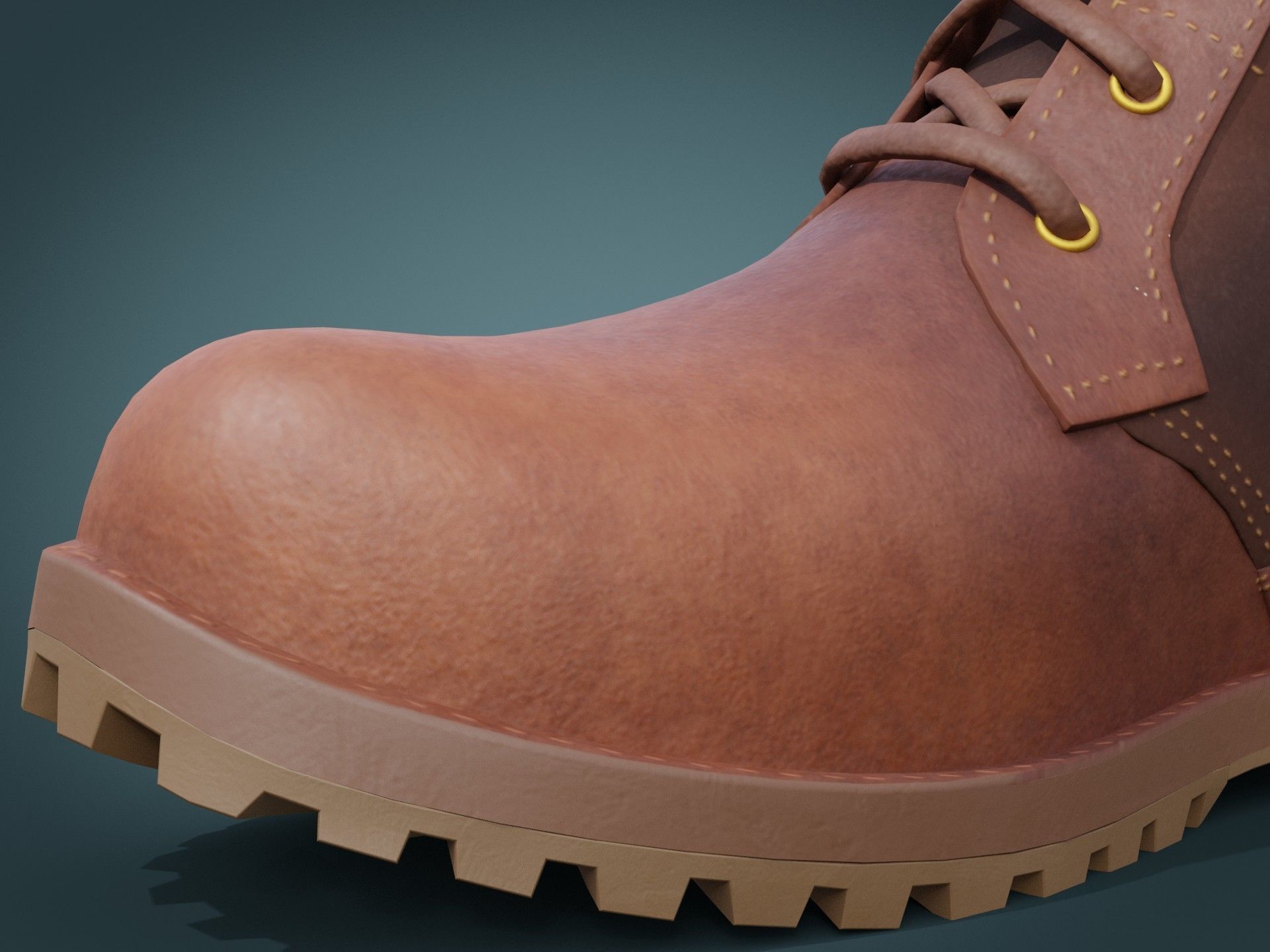 Timberland Boots Low-poly 3D model_42
