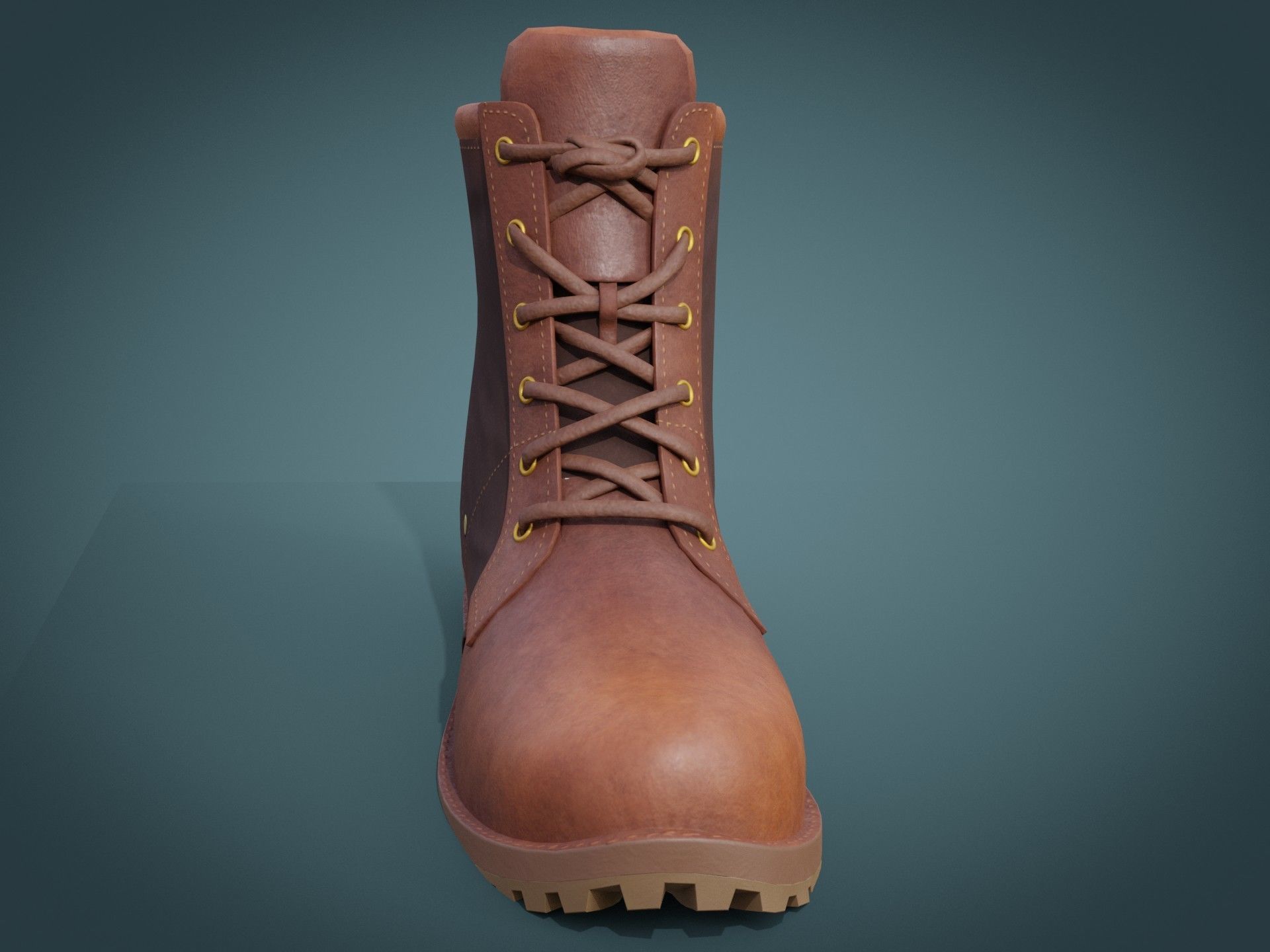 Timberland Boots Low-poly 3D model_35