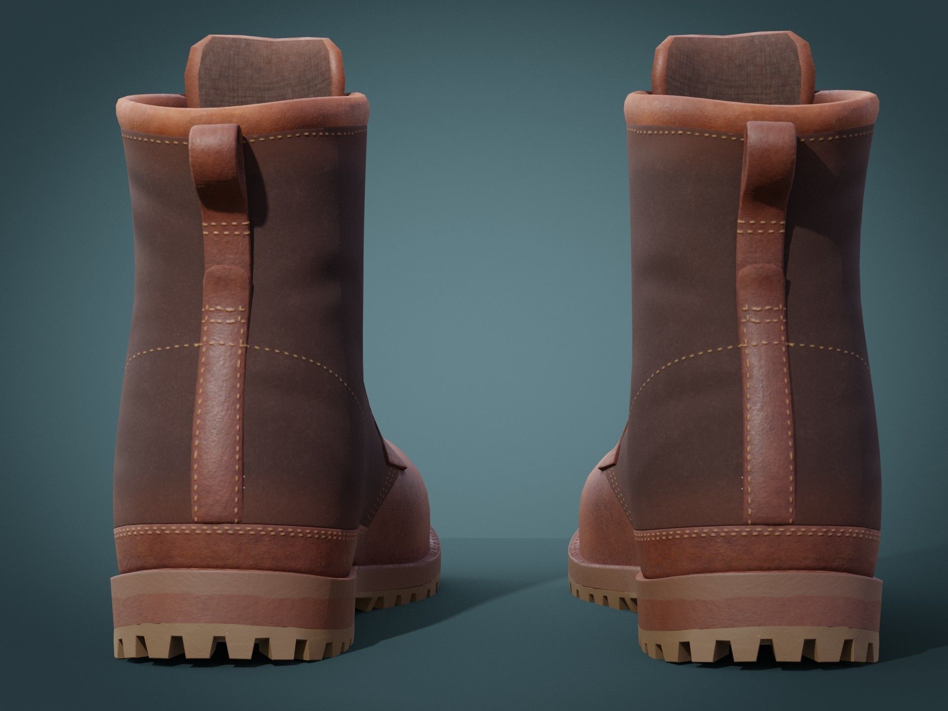 Timberland Boots Low-poly 3D model_39