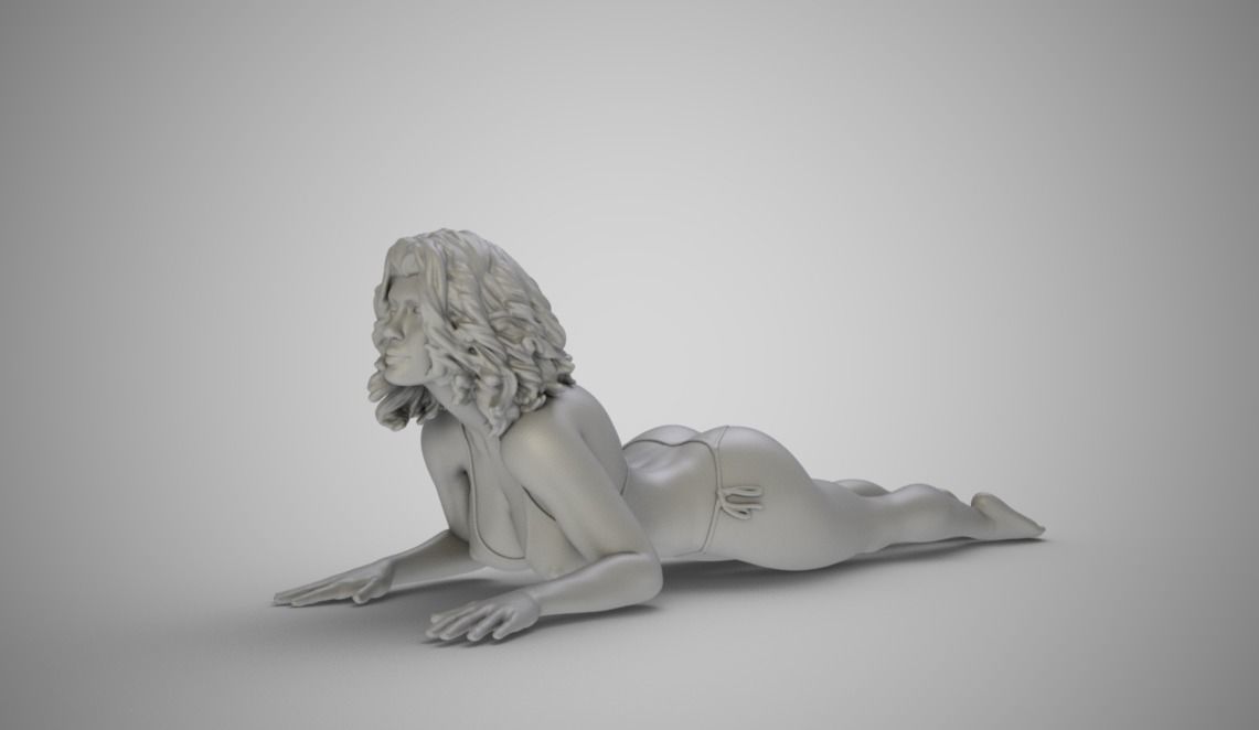 Beach Life Girl 2 3D print model_2