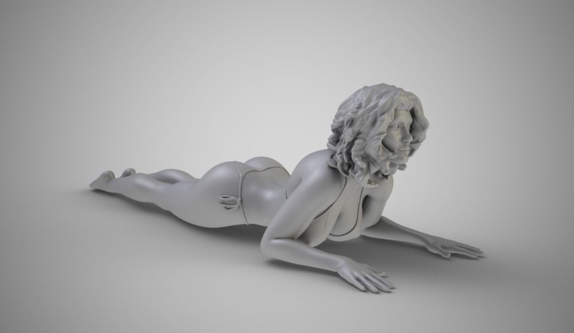 Beach Life Girl 2 3D print model_1