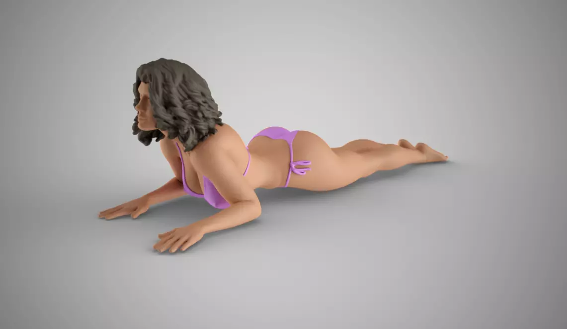 Beach Life Girl 2 3D print model_0
