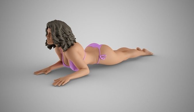 Beach Life Girl 2 3D print model