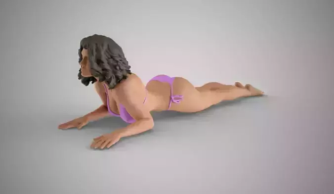 Beach Life Girl 2 3D print model