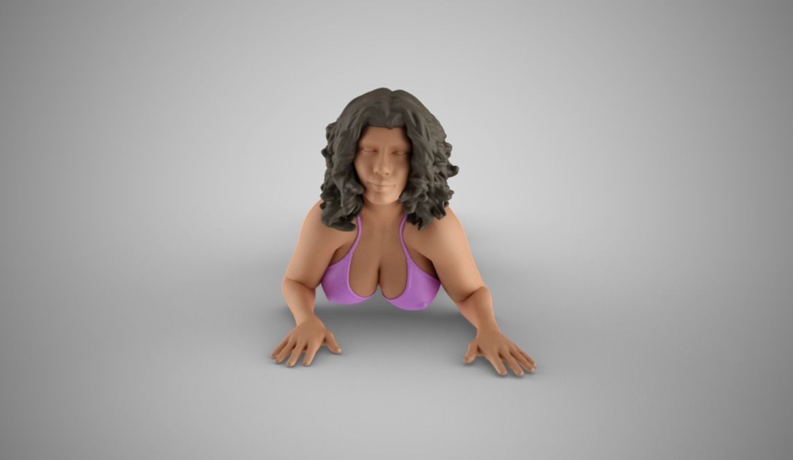 Beach Life Girl 2 3D print model_11