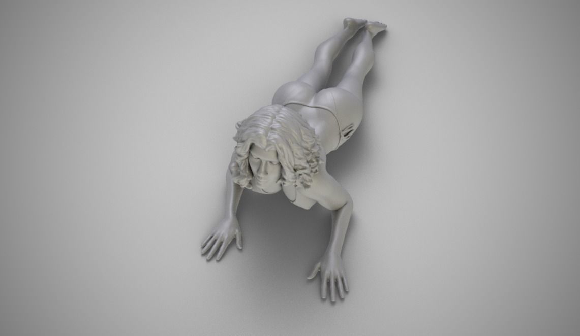Beach Life Girl 2 3D print model_4
