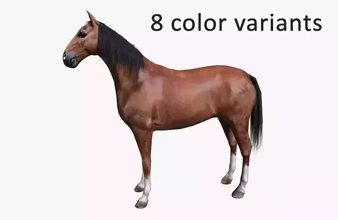 Horse Low-poly 3D model