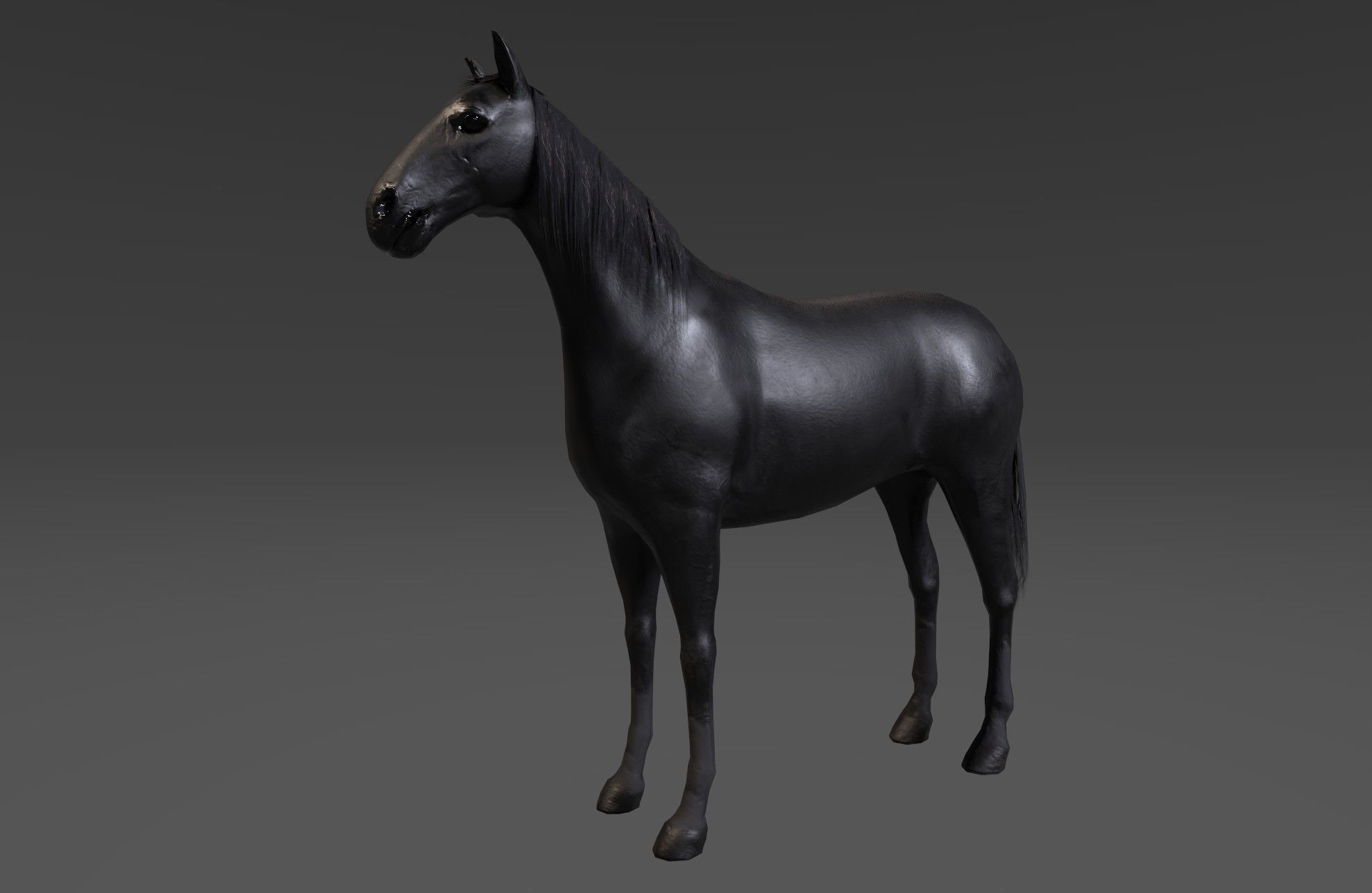 Horse Low-poly 3D model_9