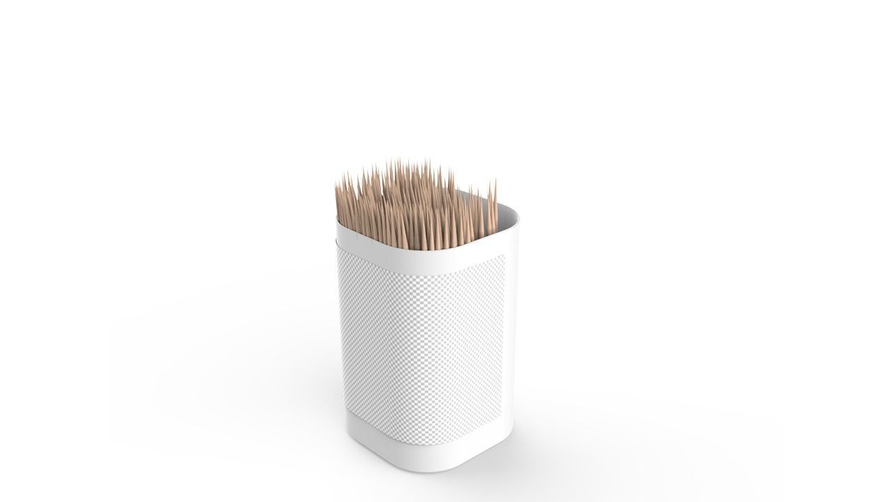 Toothpicks Container 3D model_2