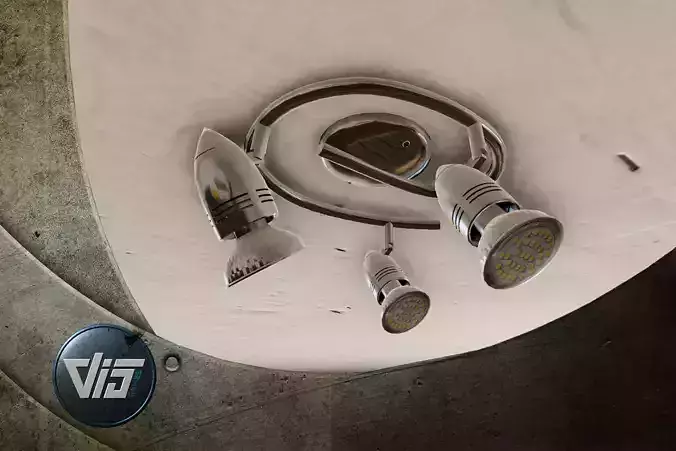 PBR Ceiling Lights 01 Low-poly 3D model