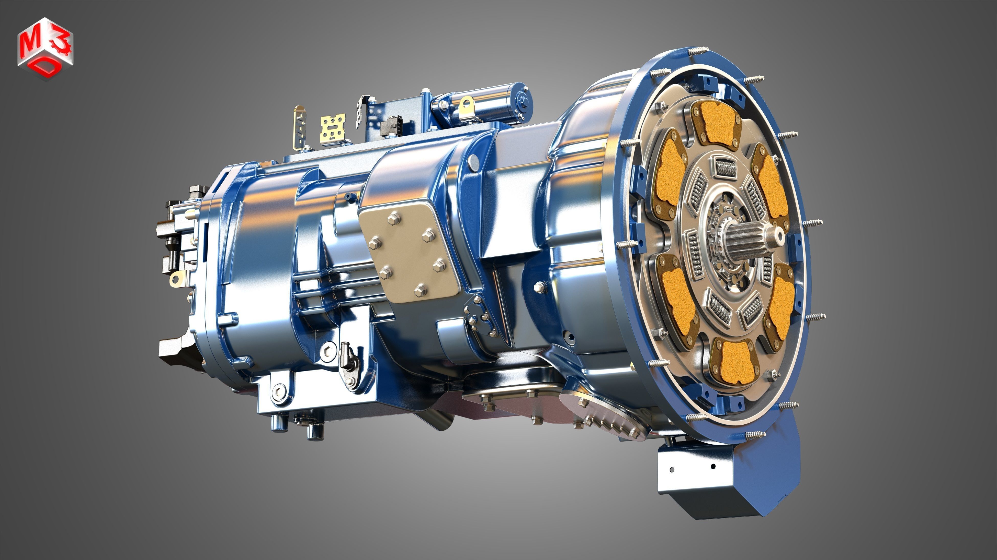 Heavy Duty Truck Transmission 3D model_9