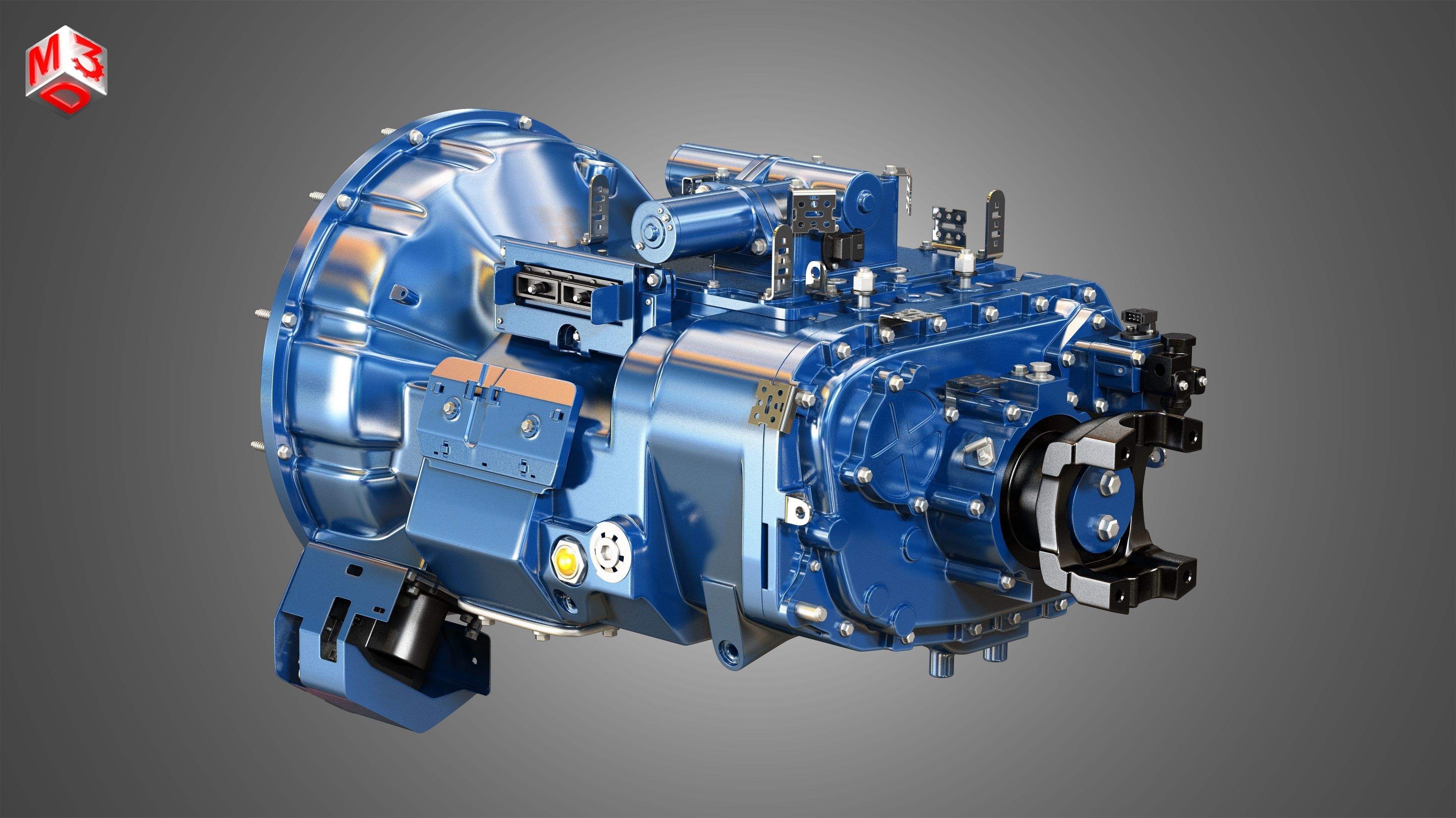 Heavy Duty Truck Transmission 3D model_4