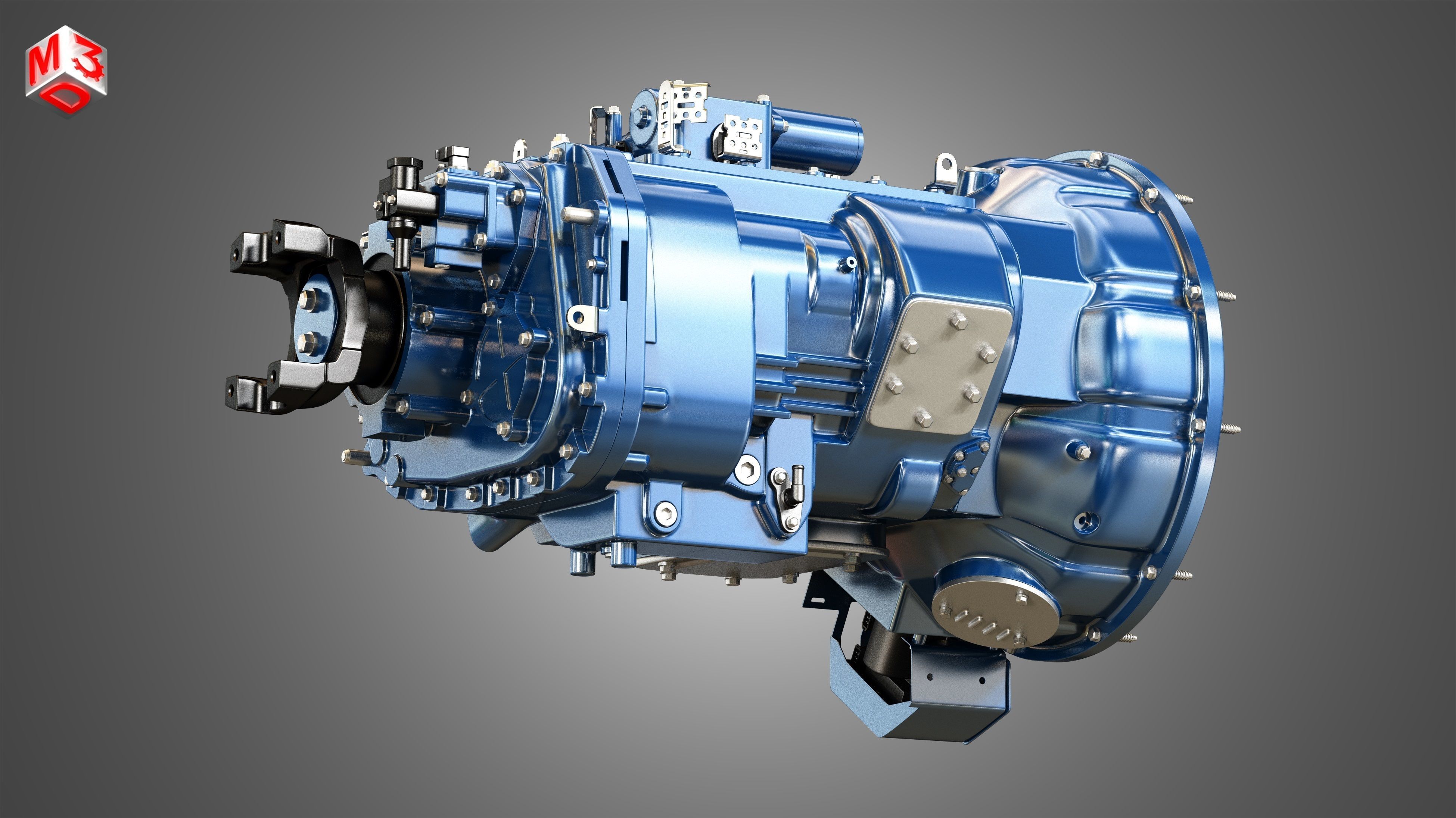 Heavy Duty Truck Transmission 3D model_8