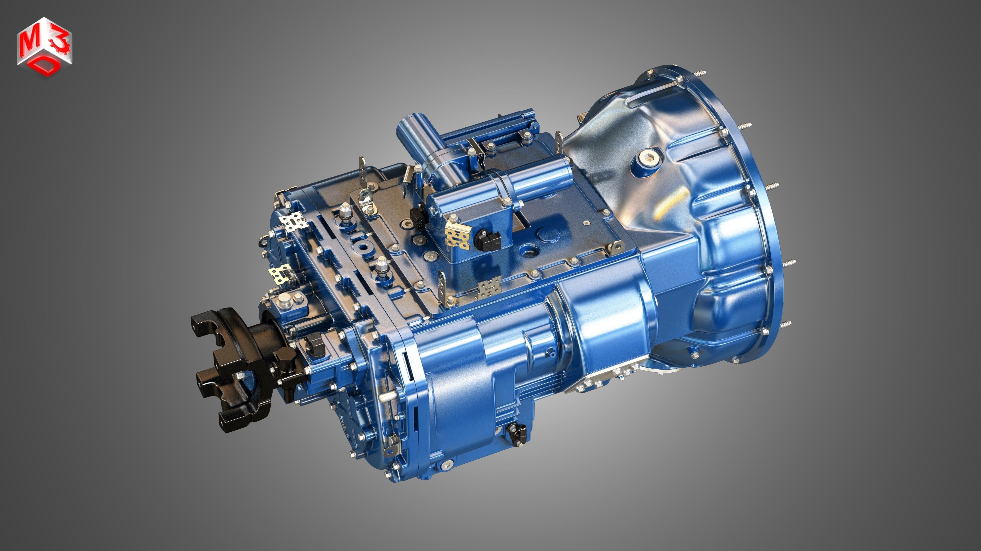 Heavy Duty Truck Transmission 3D model_12