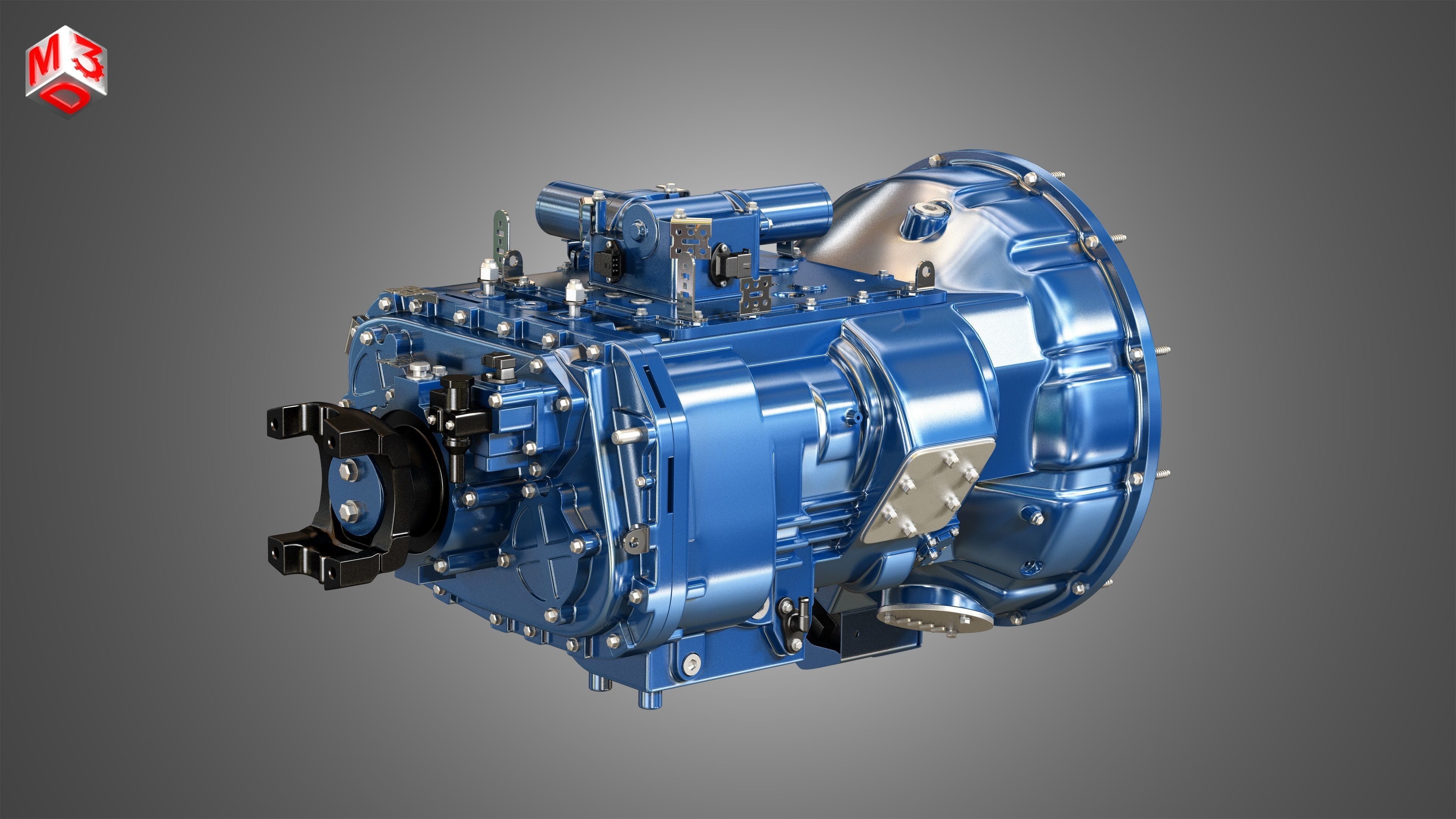 Heavy Duty Truck Transmission 3D model_2