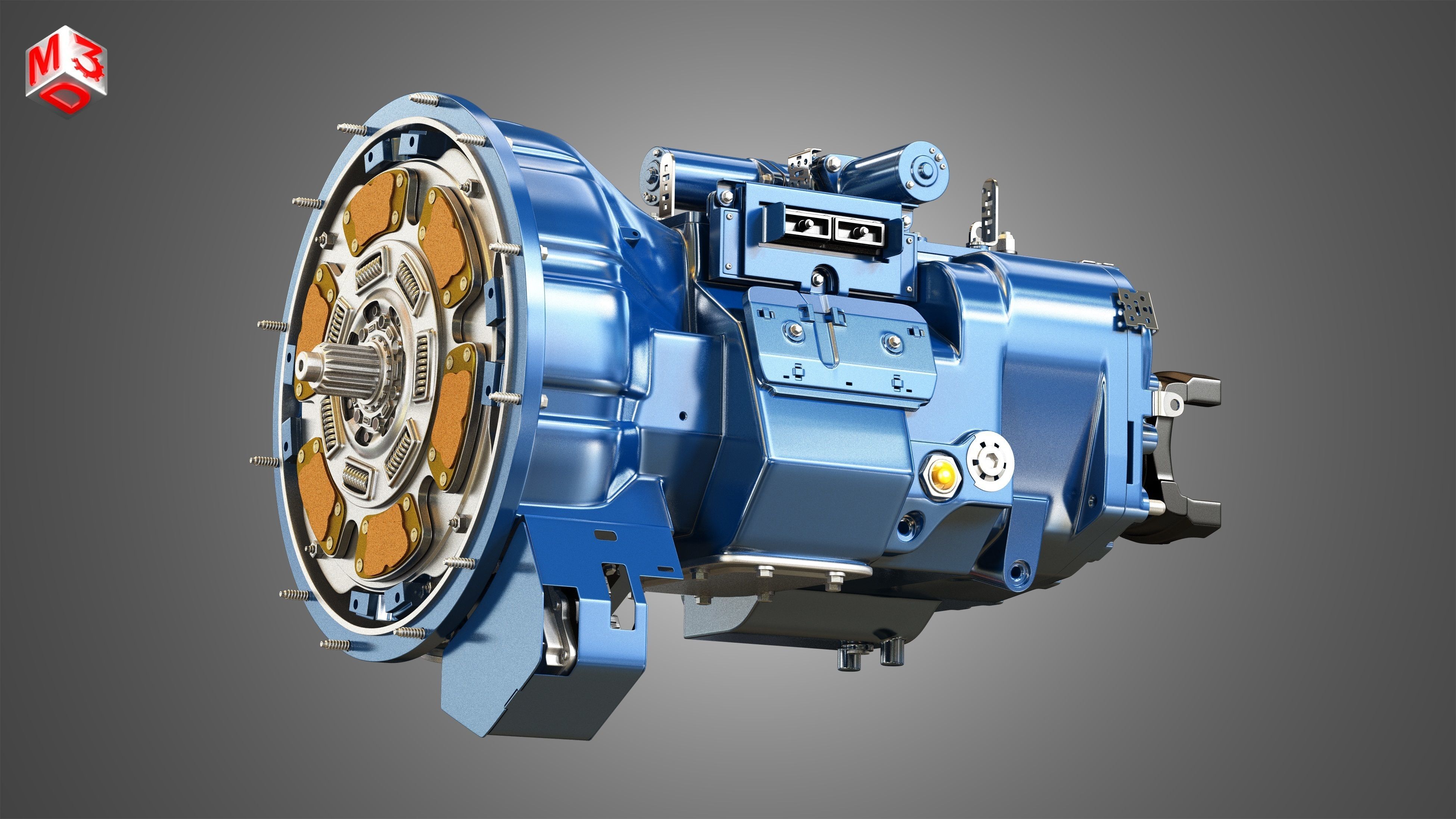 Heavy Duty Truck Transmission 3D model_7