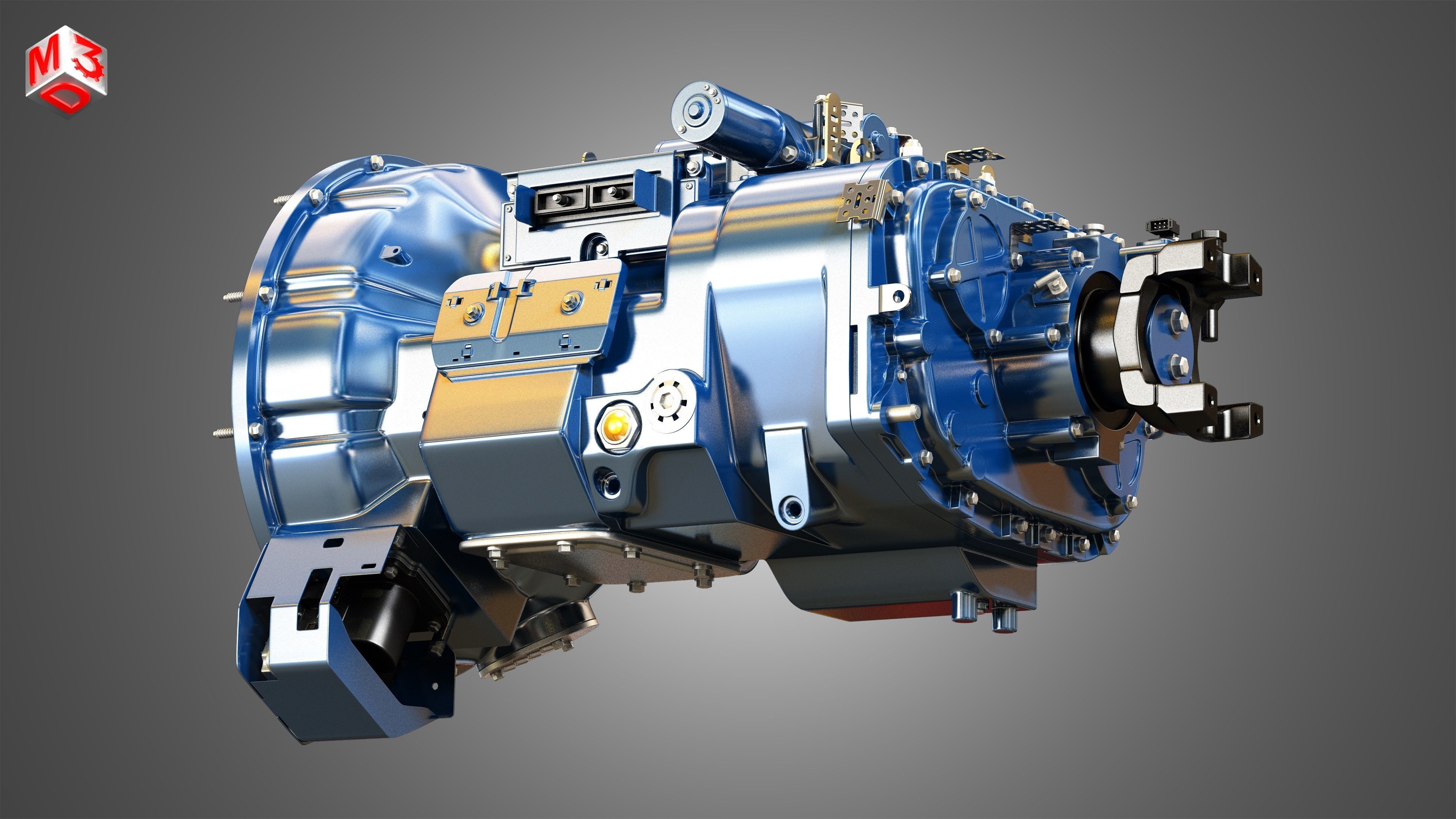 Heavy Duty Truck Transmission 3D model_10