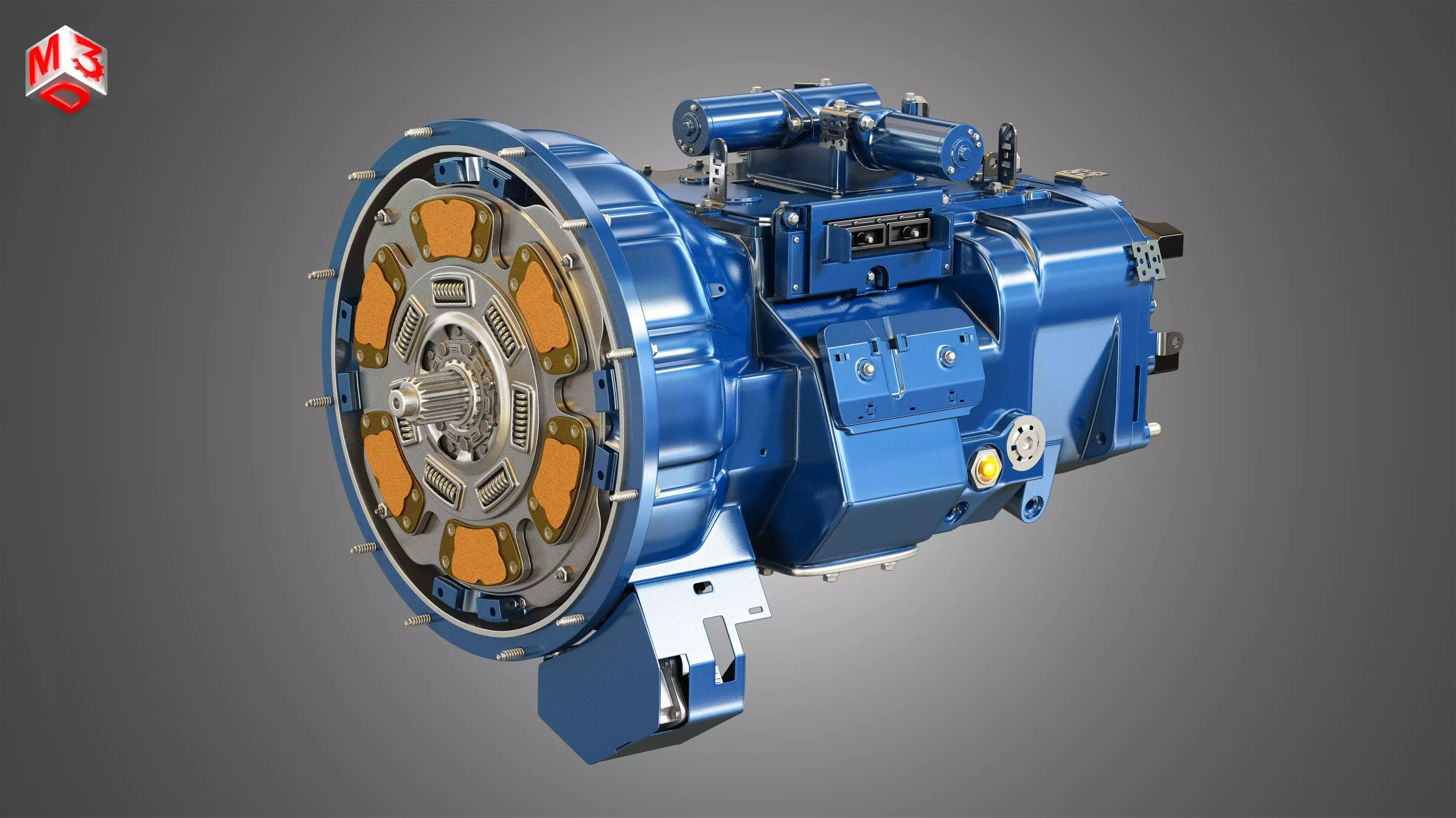 Heavy Duty Truck Transmission 3D model_0