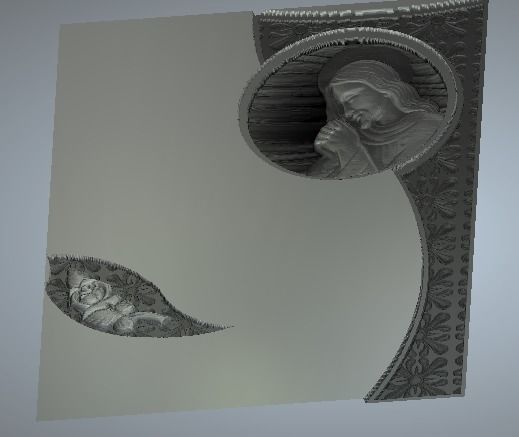 jesus christ headstone with texture 3D print model_3