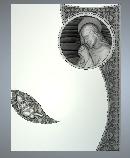 jesus christ headstone with texture 3D print model_2