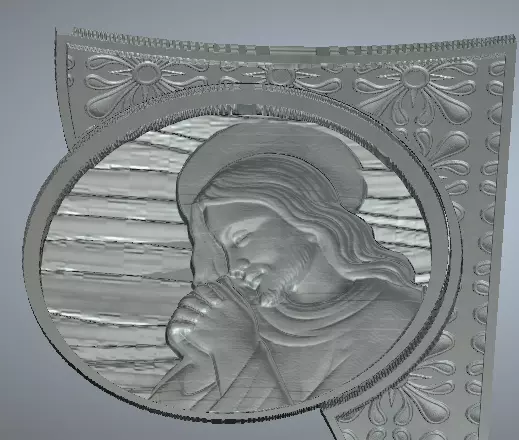 jesus christ headstone with texture 3D print model_0