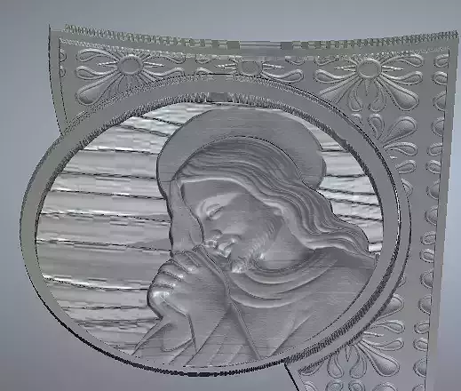 jesus christ headstone with texture 3D print model