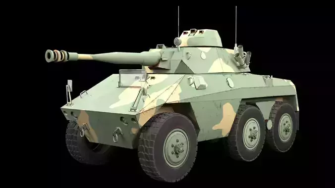EE-9 Cascavel Free low-poly 3D model