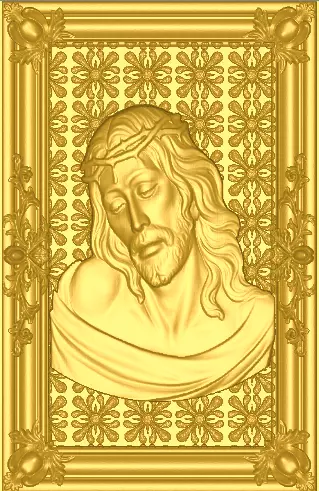 jesus with frame and texture 3D model 3D printable | CGTrader